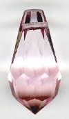 1 9x18mm Preciosa Light Pink Round Cut Drop